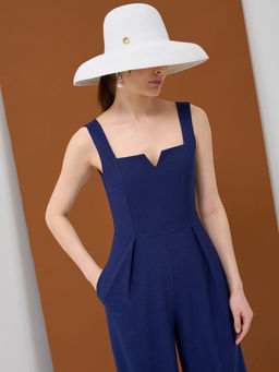 Комбинезон лен OD-804-1 синий OD-804-1 - Tantino фото 6