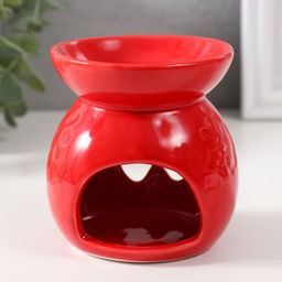 Аромалампа для эфирных масел Бабочка, керамика, красная, 7.2?7.2?8.9 см - Simaland фото 5
