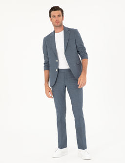 _ndigo Slim Fit Y_n Kar___ml_ Tak_m Elbise