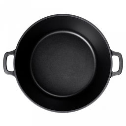 Кастрюля с антипригарным покрытием 8л, д30см "Классик", h15см, s0,4см, литые ручки, стеклянная крышка с пароотводом, подарочная упаковка (Россия)