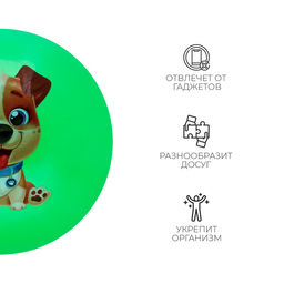 Мяч детский «Пёсик», d=22 см, МИКС