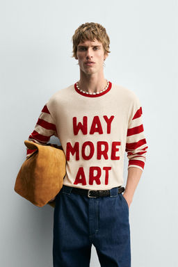 STRIPED CONTRAST T-SHIRT - Zara фото 2