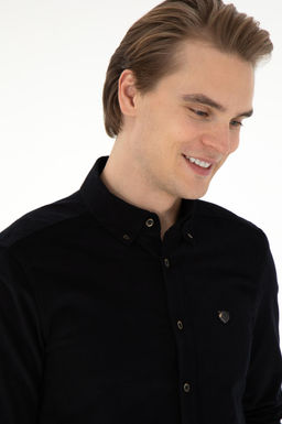 Мужская черная рубашка с длинным рукавом Неожиданная скидка в корзине - U.s. polo assn фото 2