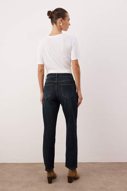 Ac?k Mavi Yuksek Bel Straight Jeans TWOAW26JE00182 - Trendyolmilla фото 8