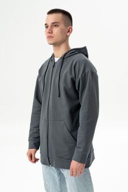 Куртка толстовка мужская из мягкого хлопкового футера