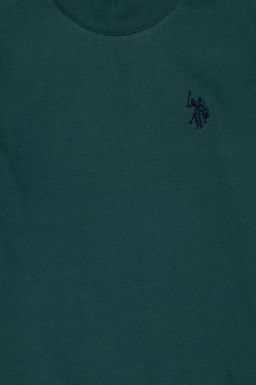 Темно-зеленый базовый свитшот для мальчика Неожиданная скидка в корзине - U.s. polo assn фото 3