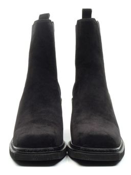 04-E21W-1B BLACK Ботинки зимние женские (натуральная замша, натуральный мех) - Фабричный китай фото 9