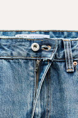 JEANS Z1975 STRAIGHT HIGH WAIST TURN-UP HEM - Zara фото 12