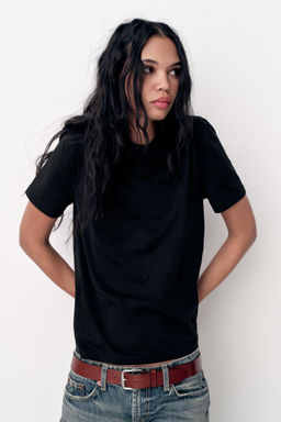 BASIC COTTON T-SHIRT - Zara фото 41