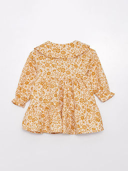 Bebe Yaka Uzun Kollu Bask?l? K?z Bebek Elbise - Waikiki фото 2