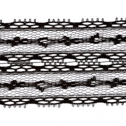 Кружево-трикотаж арт.TBY 741-2B шир.50мм цв.черный уп.45,7м