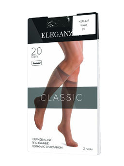 Гольфы Eleganzza Classic 2 пары 20 black  фото 2