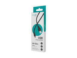Кабель microUSB - USB, 1 м, "Vixion VX-02m" (GS-00028529) черный, 2.4А
