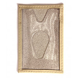 Обложка пропуск/карточка/проездной Croco-В-200 натуральная кожа бежевый матовый (242) 263662  фото 2