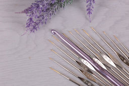 Для вязания Gamma MCH крючок сталь d 1.4 мм 12 см 12 шт в блистере №6 фото 5