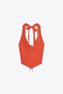 FLOWING DRAPED HALTER TOP