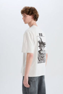 Dragon Ball Boxy Fit Bisiklet Yaka S?rt Bask?l? K?sa Kollu Tisort