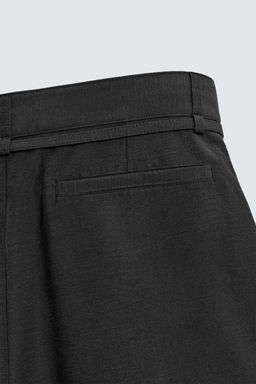 PANTAL?N BALLOON FIT PLIEGUES CINTUR?N / Negro - Zara фото 9