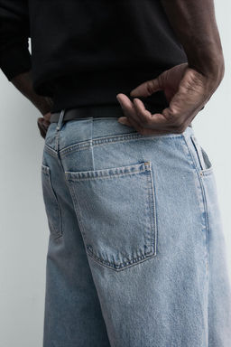 JEANS RELAXED BARREL FIT PINZAS / Azul claro - Zara фото 7