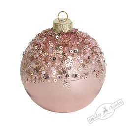 Шар "Розовый глянец" (стекло) 8 см