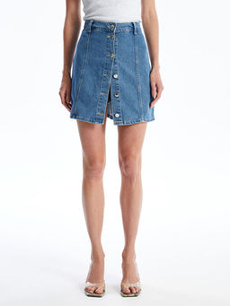 Standart Fit Kad?n Jean ?ort Etek