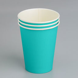 Цена за 50 шт. Стакан бумажный Бирюзовый 350 мл, диаметр 90 мм - Simaland фото 3