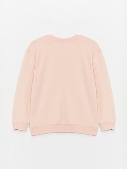 Bisiklet Yaka Uzun Kollu Bask?l? K?z ?ocuk Sweatshirt ve Tayt Pantolon - Waikiki фото 3