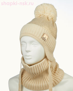 02-84-S Комплект для девочки (шапка+снуд) (50-52)