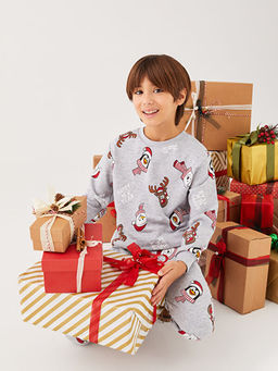 Bisiklet Yaka Y?lba?? Temal? Uzun Kollu Erkek ?ocuk Sweatshirt - Waikiki фото 2