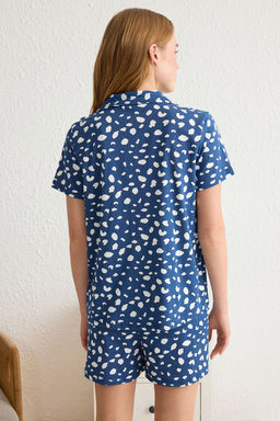 Trendyolmilla Cok Renkli %100 Pamuklu Leopar Desenli Sortlu Orme Pijama Tak?m? THMSS24PT00025  фото 19