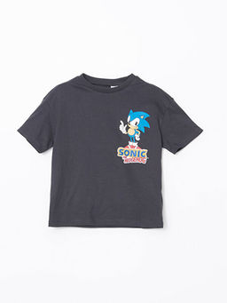 Sonic Bask?l? Erkek ?ocuk Ti??rt ve ?ort 2li