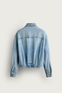 CAZADORA DENIM LAVADO CREMALLERA / Azul claro - Zara фото 8