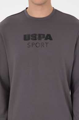 Erkek Regular Fit Bisiklet Yaka Gri Sweatshirt - U.s. polo assn фото 6