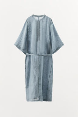 LIMITED EDITION LINEN BLEND SHIRT DRESS - Zara фото 6