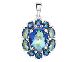 Подвеска, мистик кварц синий, Мэрибель