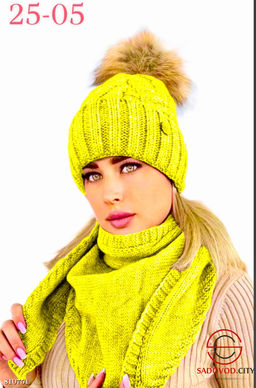 Комплект 2в1 шапка внутри флис - Bruno фото 5