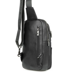 Мужская кожаная сумка-слинг - Barcelo biagi фото 3