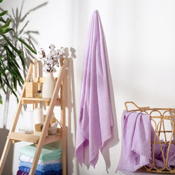 Полотенце махровое двухстороннее Этель Комфорт 90*170 см,цв.сиреневый,100% хл, 240 гр/м2