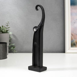 Фигурка полистоун «Чёрный слон с длинными ногами», 24.3×5.7×4 см