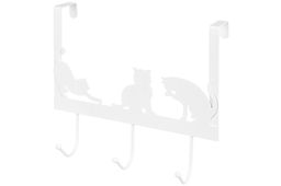 Вешалка на дверь навесная 3 крючка 28,5*11*25 см Кошки белая - Elan gallery фото 4