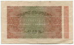 Банкнота 20000 марок 1923 года Германия