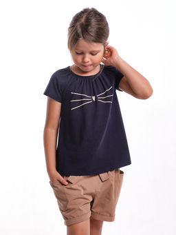 Футболка для девочки UD 0803 кофе - Mini maxi фото 5