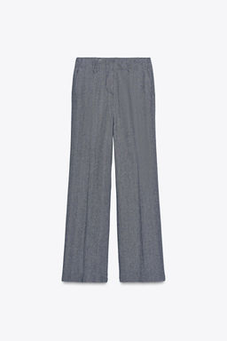 STITCHED DETAIL TROUSERS WITH BELT LOOPS - Zara фото 7
