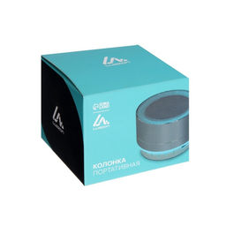 Портативная колонка Luazon LAB-05, 3 Вт, 520 мАч, Bluetooth, USB, microSD, microUSB, серебристый