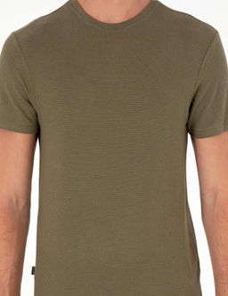Haki Slim Fit Basic Ti__rt - Pierre cardin фото 13