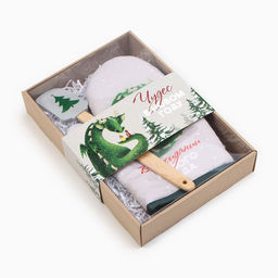 Набор подарочный Доляна В ожидании НГ : варежка-прихватка, лопатка силикон  фото 7