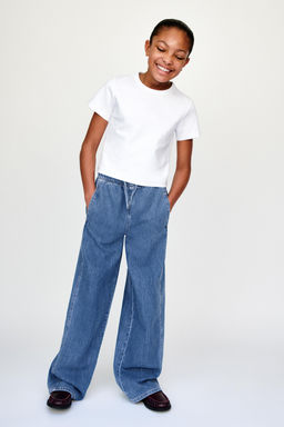 WIDE-LEG JEANS WITH DRAWSTRINGS - Zara фото 5
