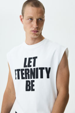 Camiseta sin mangas en algod?n Relaxed Fit - H&m фото 3