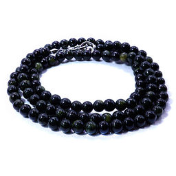 Бусы из камня Змеевик оберег от cглaзa и пopчи 4мм