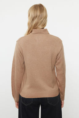 Vizon More Sustainable Yumusak Dokulu Genis Kal?p Polo Yaka Triko Kazak TWOAW25KZ00308 - Trendyolmilla фото 5